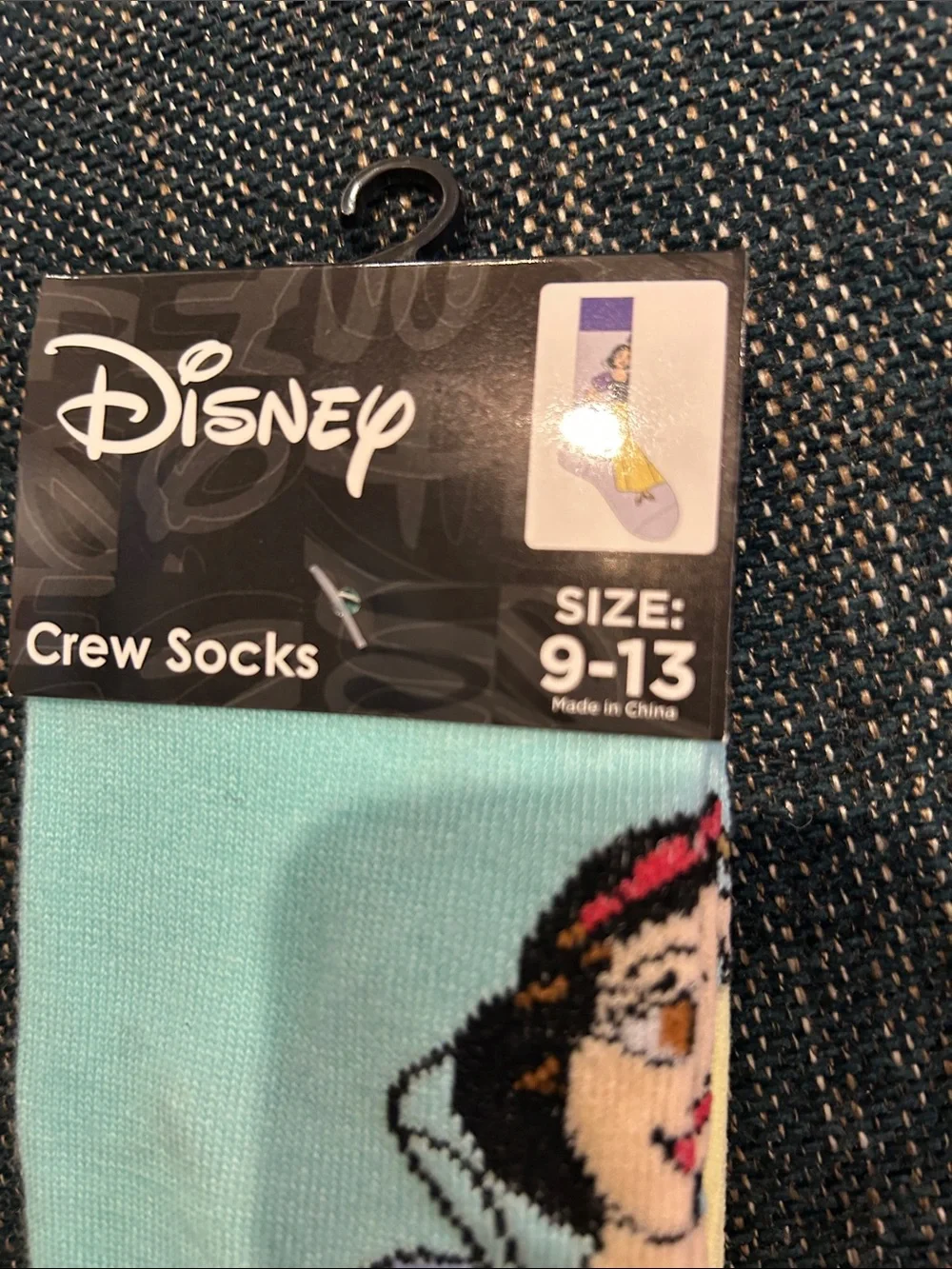 Disney Snow White Crew Socks - Light Blue and Yellow